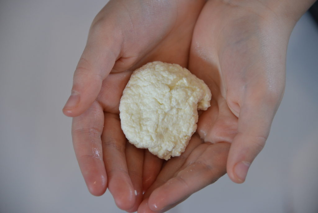 Ball of milk curds