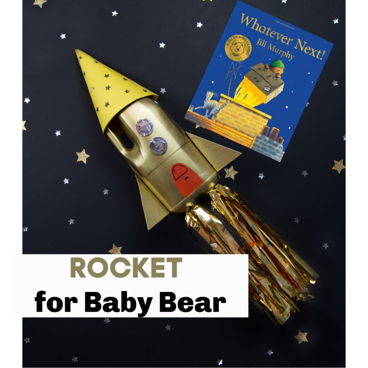 Whatever Next Activity for kids - make a rocket mouse