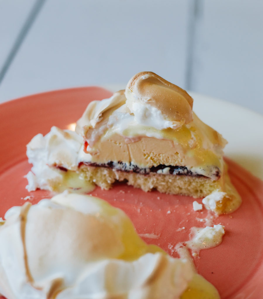 Image of a baked alaska dessert for an egg themed science experiment
