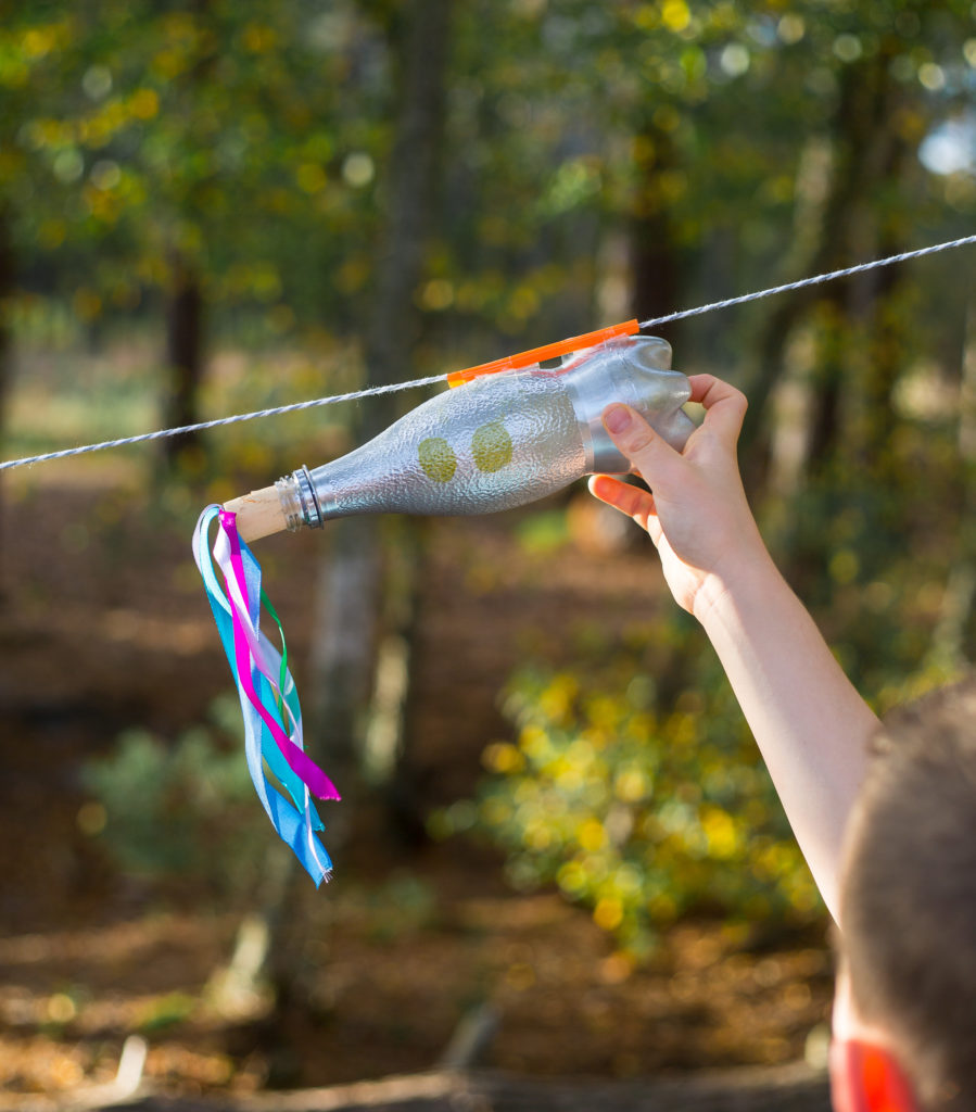 homemade garden toy zip line