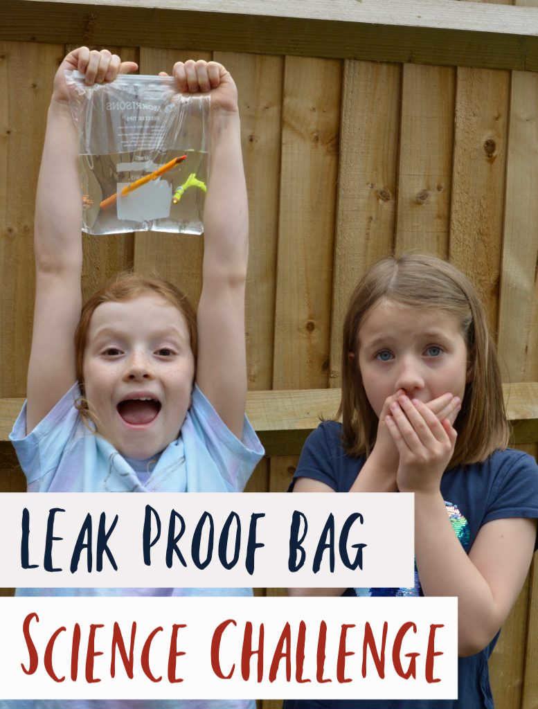 Leak proof bag science challenge #Sciencechallenges #STEMChallenges #Scienceforkids