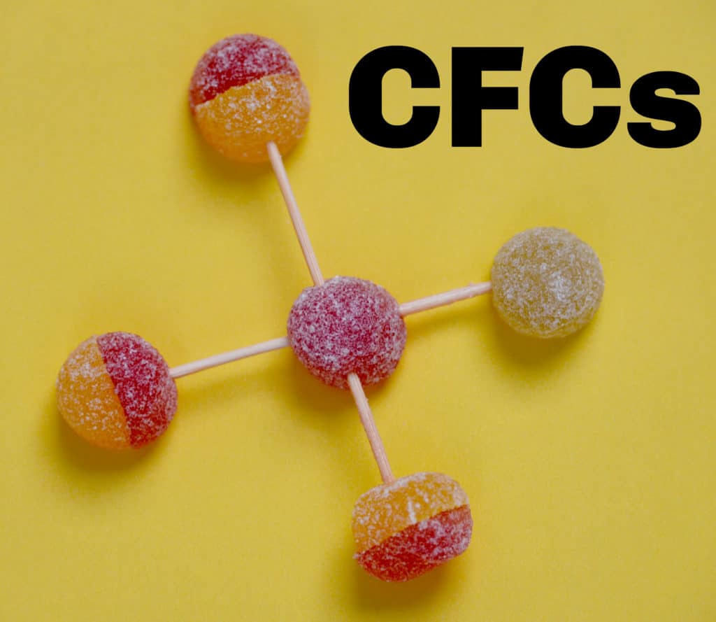 CFC molecule - global warming