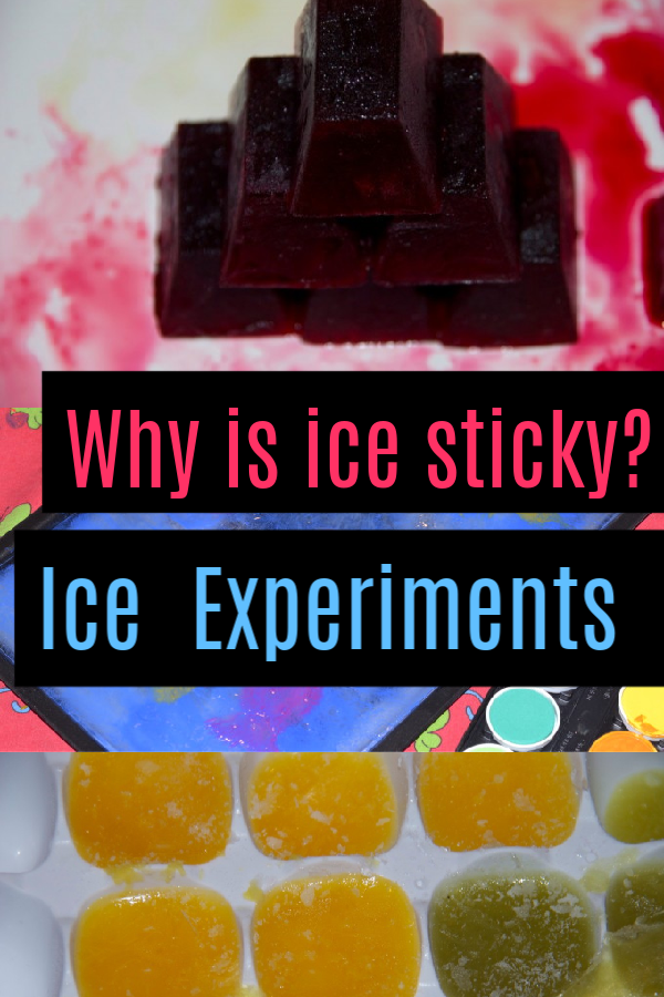 Science Questions - Why is Ice Sticky and ice experiments including making ice cream in a bag, making slushy drinks, painting on ice, supercooling ice and more ice investigations #scienceforkids #scienceexperiments 