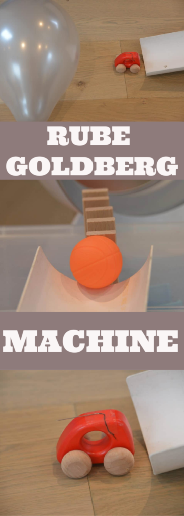 Make a Rube Goldberg Machine - fun chain reaction challenge for kids. #scienceforkids #rubegoldberg #easyscienceforkids