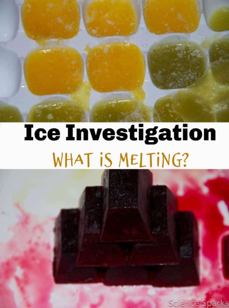 Easy ice investigation. What is melting?? #scienceforkids #iceexperiments #whatismelting