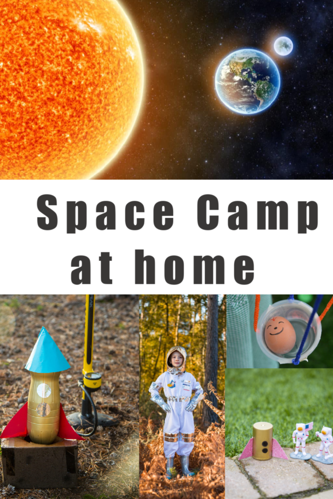 Space Science Experiments for Kids - Make a DIY Space Camp for kids in the garden this summer! #spacecamp #spacescienceforkids #spacescienceexperimenys