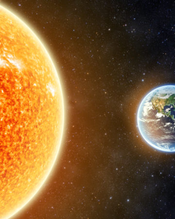 Sun, moon and Earth Image