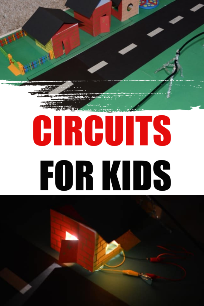 Easy electricity investigation investigation simple circuits for kids using a model street as inspiration #circuits #circuitsforkids #electricityforkids #scienceforkids #terrificscientific