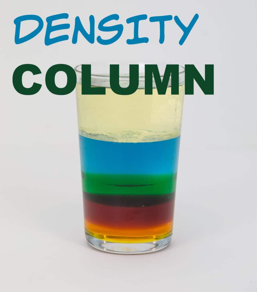 Liquids layered on top of each other to make a colourful density column #densityjar #densitytower #densitycolumn #densitydemonstration