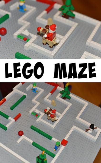 Christmas LEGO maze - Easy Christmas LEGO Maze #ChristmasScience #Scienceforkids