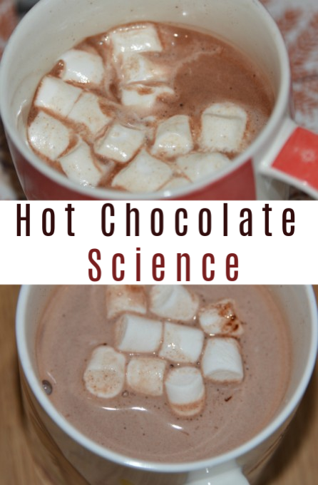 Kitchen Science for kids - easy Hot Chocolate Science Experiment for kids #kitchenscience #christmasscience #winterscience