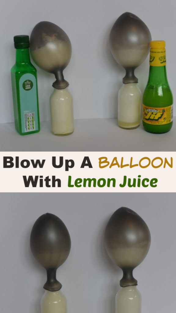 Blow up a balloon with lemon juice - easy science experiment for kids #bakingsodaexperiments #bakingsoda #scienceforkids