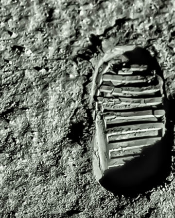 Buzz Aldrin's Footprint on the Moon