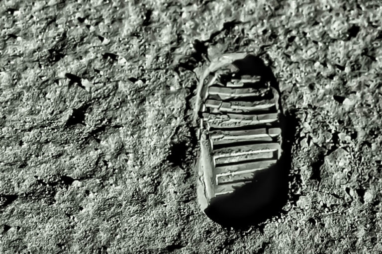Buzz Aldrin's Footprint on the Moon