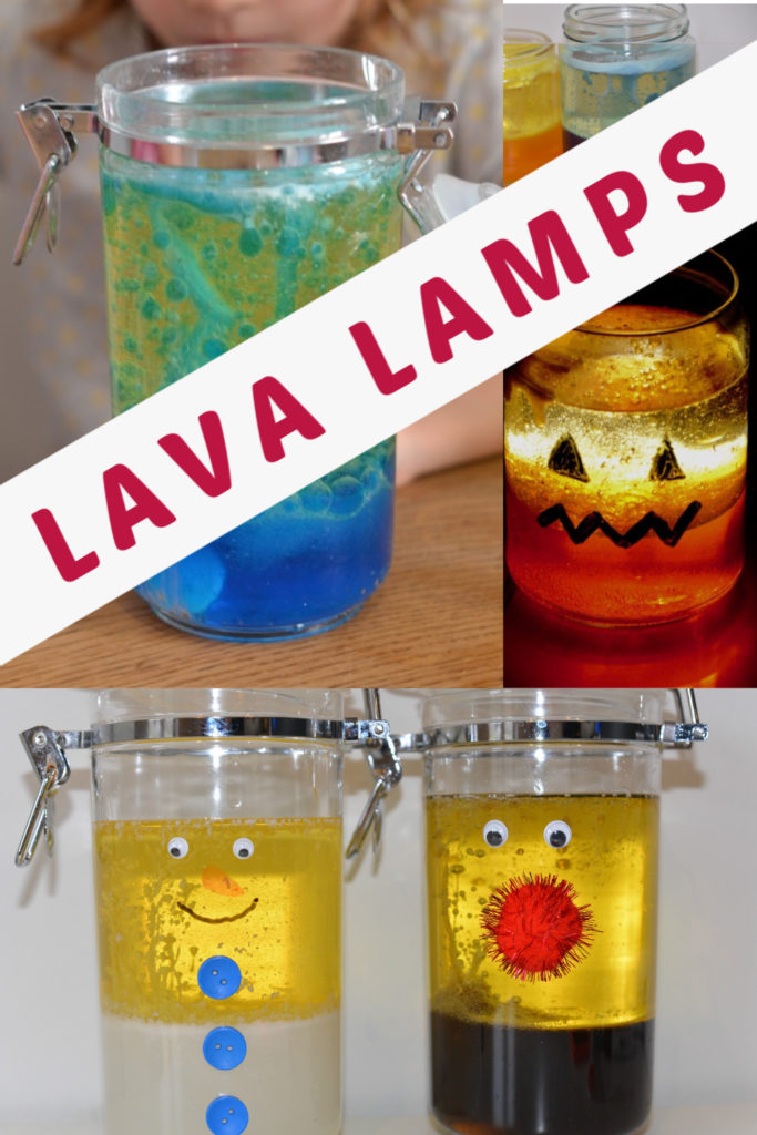 These DIY lava lamps are very easy to make and a great introduction to chemical reactions and density for kids #scienceforkids #chemistryforkids #science #lavalamps #simplescience