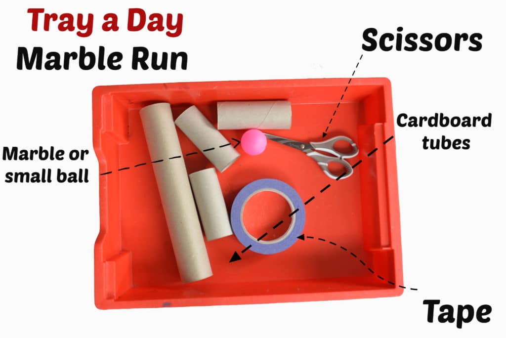 Everything you need to make a recycled marble run #scienceforkids #sciencesparks