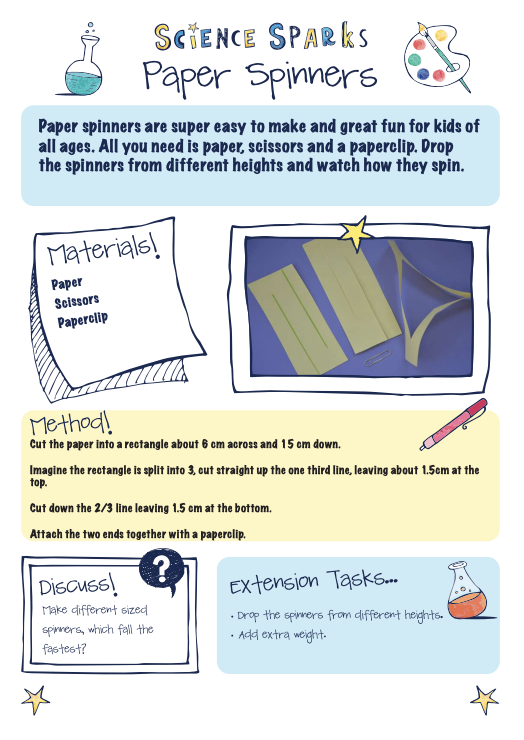 paper spinner instructions