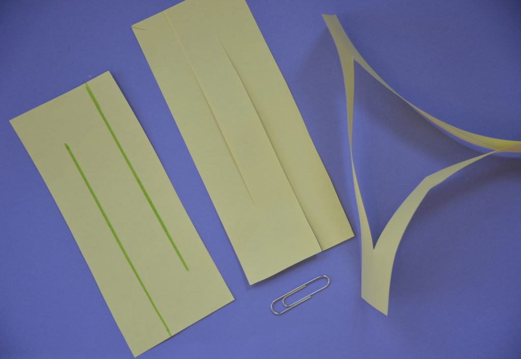 Easy paper spinners for a STEM Challenge