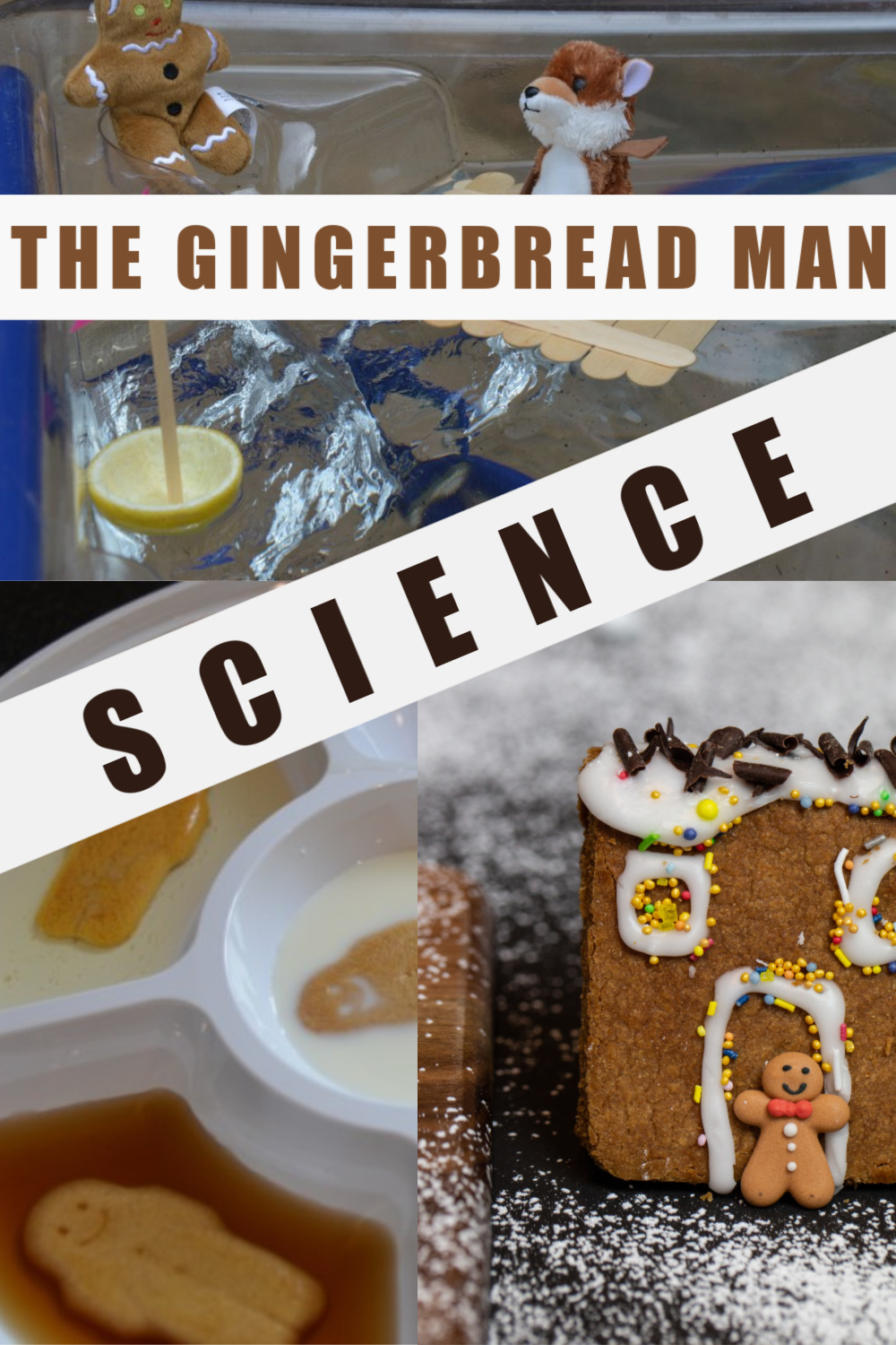 Gingerbread Man Science Experiments for Kids - soak gingerbread men in different liquids, build boats, bake with different ingredients and lots more #gingerbreadmanscience #scienceforkids