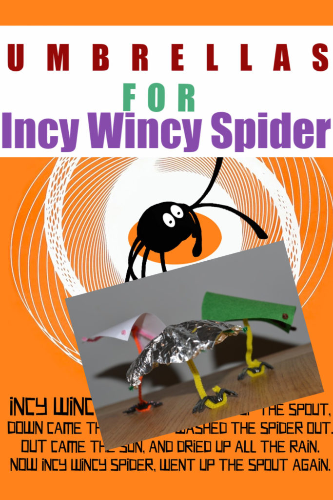 Make an Umbrella for Incy Wincy Spider - easy Early Years Science for kids #scienceforkids #EarlyYearsScience #IncyWincySpider #ItsyBitsySpider #NurseryRhymesforkids