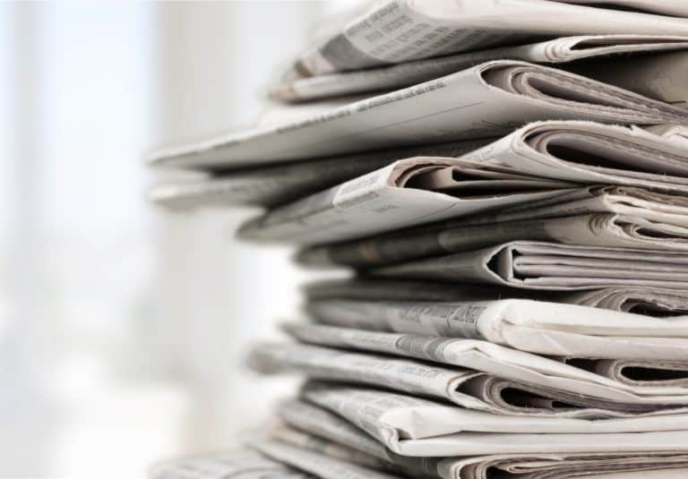 stack of newspaper