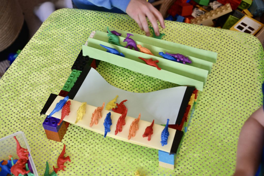 Bridges made from folded paper for an engineering STEM challenge