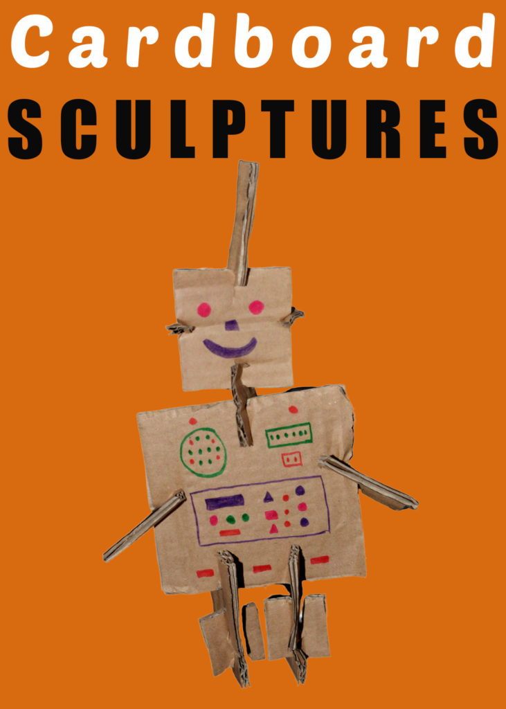 Easy cardboard sculpture STEM Challenge for kids #scienceforkids #TrayaDay