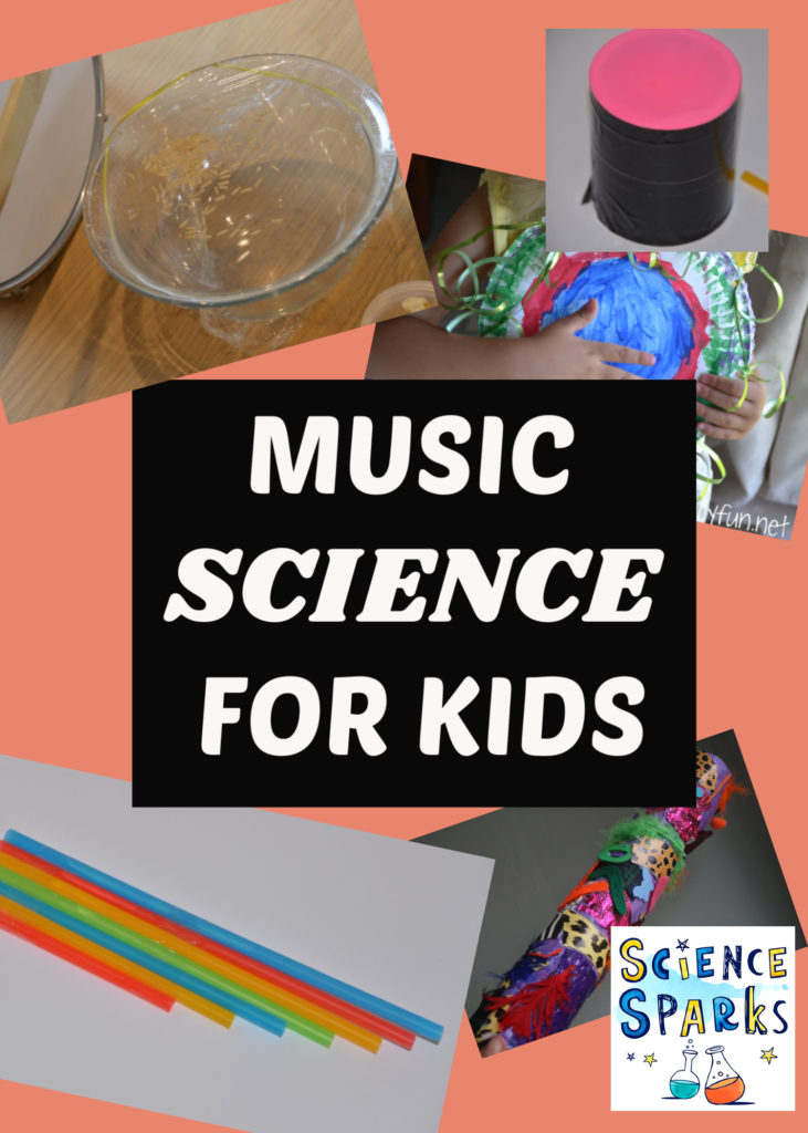 Easy musical science experiments for kids - make a tin can drum, straw flute, see sound and lots more easy music crafts and activities for kids #musicscience #musiccrafts #scienceforkids