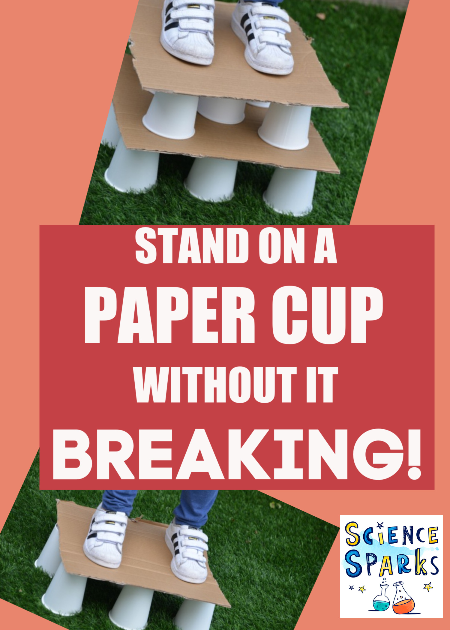 Stand on a paper cup without it breaking STEM Challenge