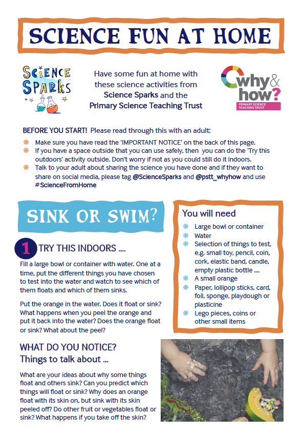 Sink or Float Experiment Printables