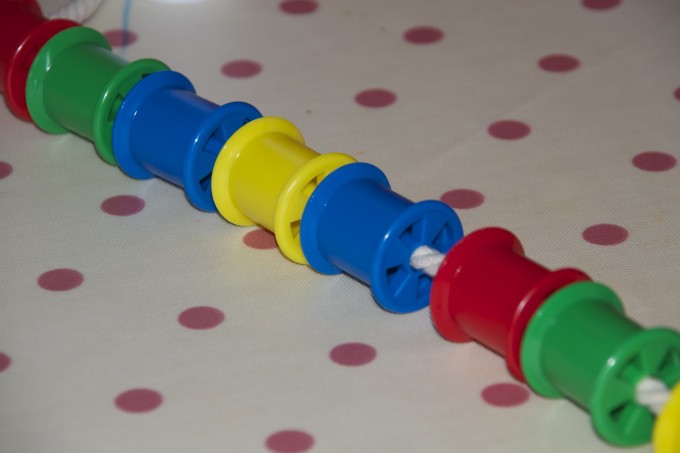 Model of the spine made with cotton reels - backbone model #scienceforkids #humanbodyscience