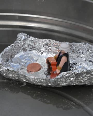 tinfoil boat for a children's STEM challenge