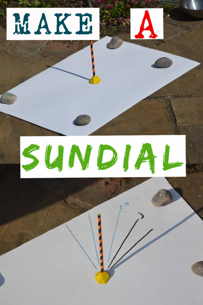 Homemade sundial made from a straw and plasticine. Fun summer science activity for kids #summerscience #scienceforkids #scienceexperiments 