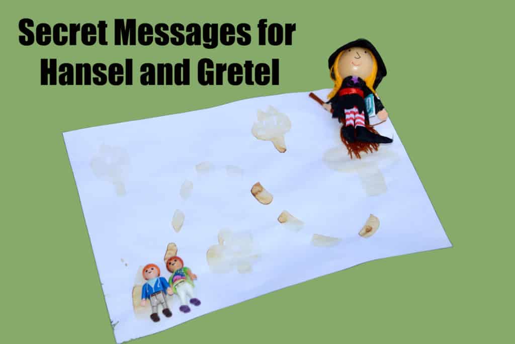 Hansel and Gretel map made with lemon juice