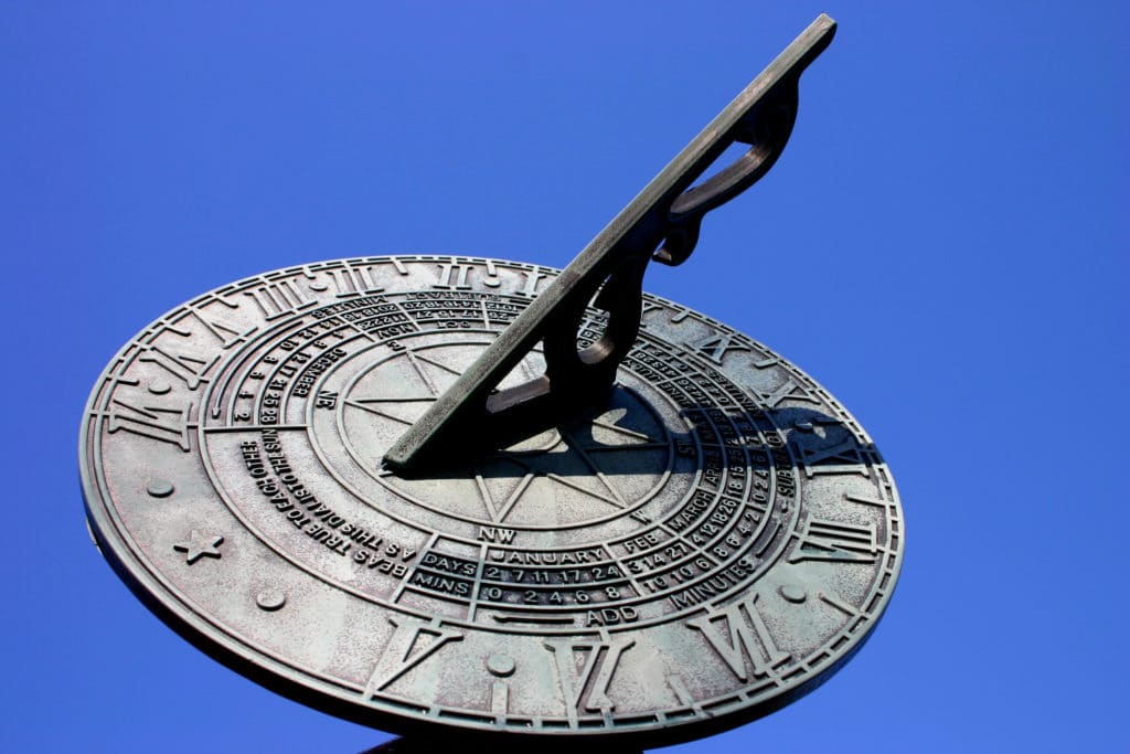 Image on a metal sundial 