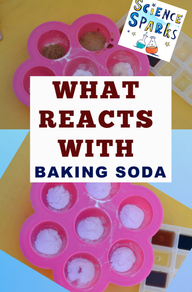 What reacts with baking soda? Find out with this easy science experiment  #sciencesparks #sciencexperiment #scienceforkids