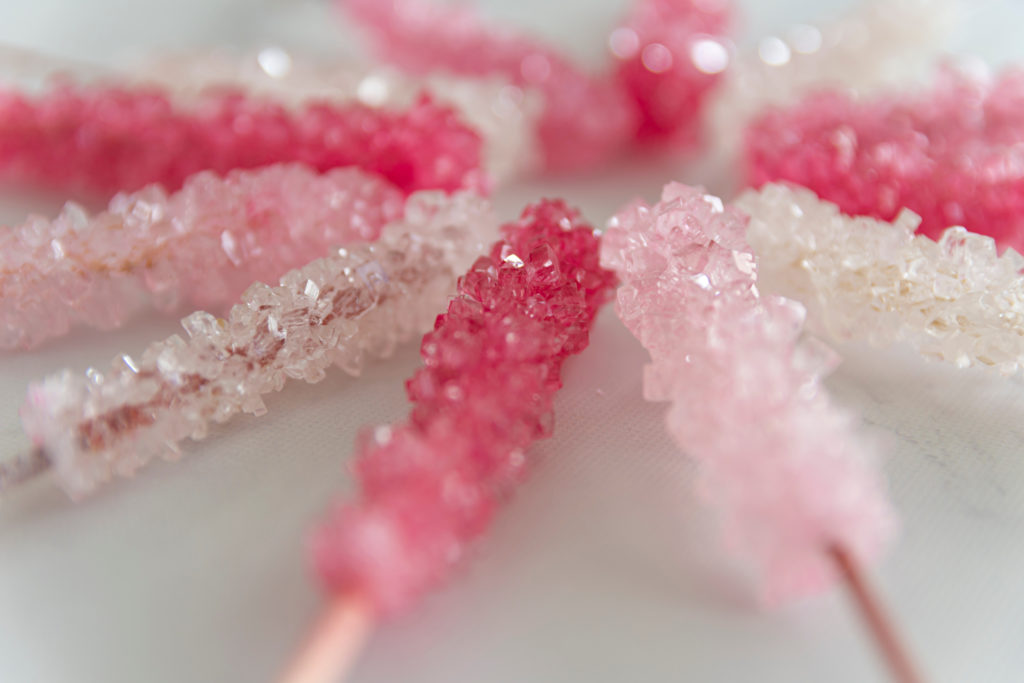 Rock candy made for a candy experiment