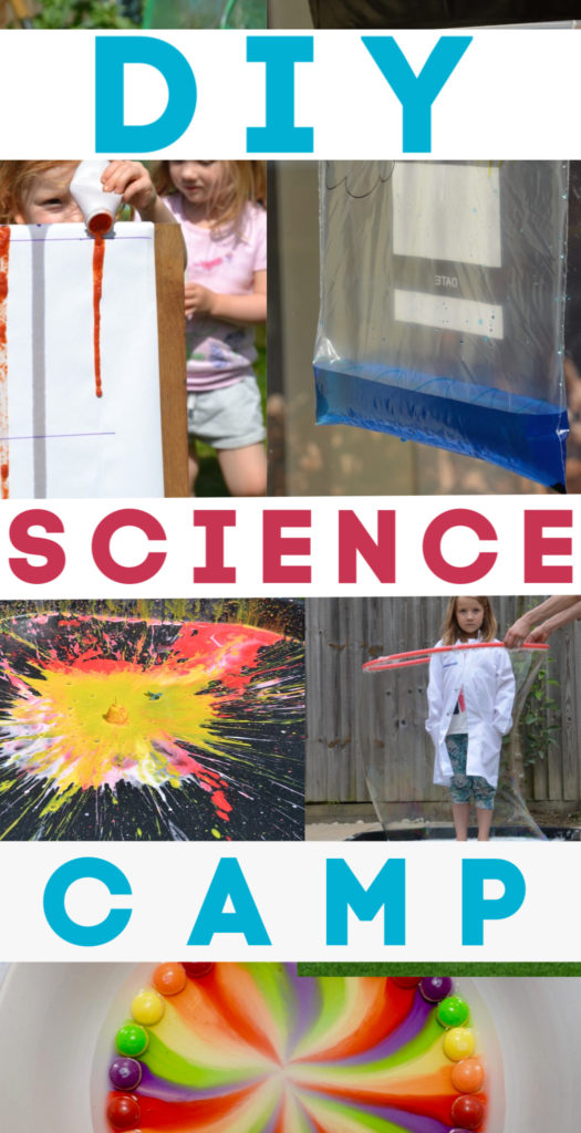 Three weeks of science fun with these easy summer science experiments for kids of all ages. Set up a backyard science camp #scienceforkids #funscience #summercamp