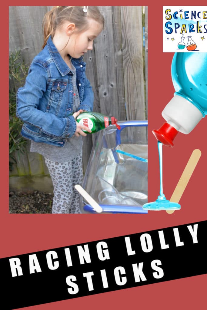 Racing lolly sticks surface tension experiment #surfacetension #experimentforkids #waterscience
