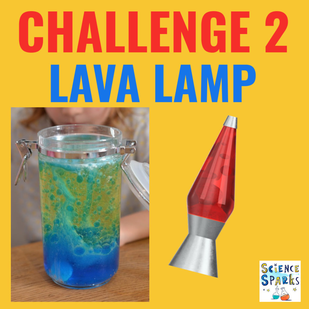 Lava Lamp Science challenge. Make a lava lamp as a summer science challenge.