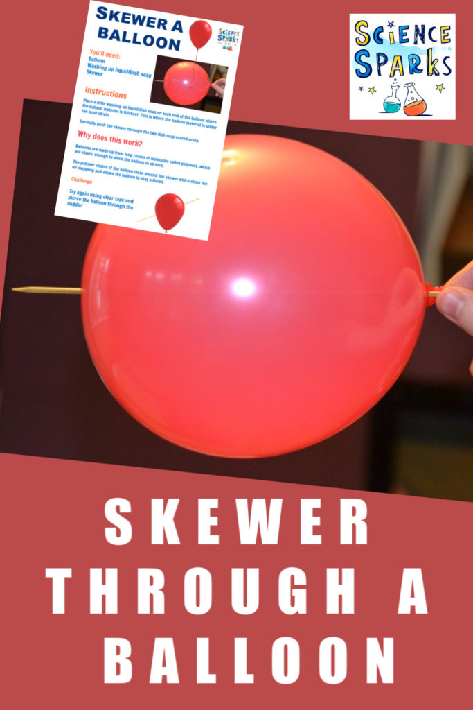 Skewer through a balloon #sciencetrick #balloonskewer