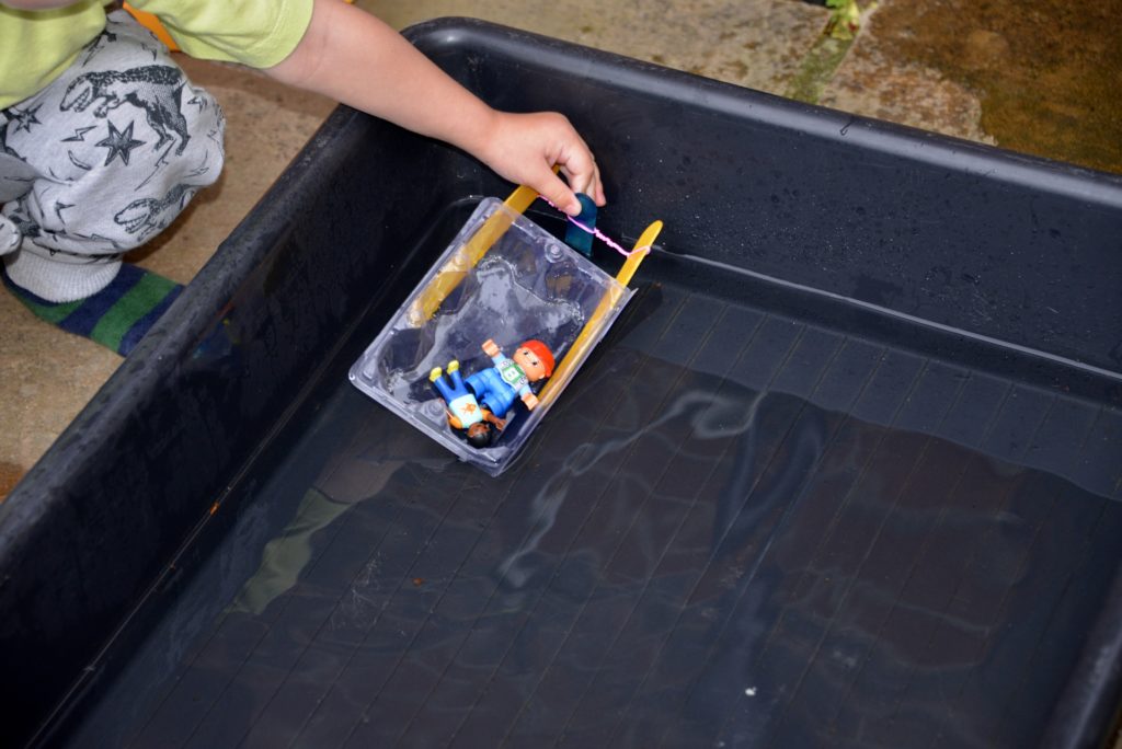 elastic band powered boat