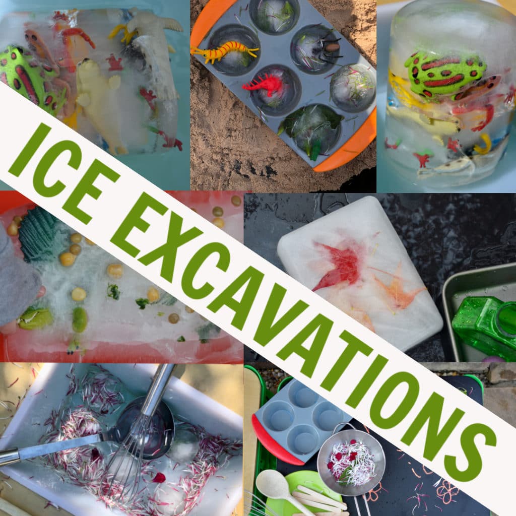 easy ice excavations for kids - science for kids #iceexperiments #scienceforkids 