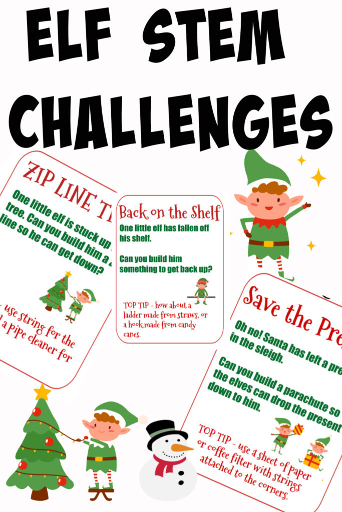 Elf STEM Challenges for kids