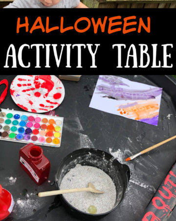Halloween activity table
