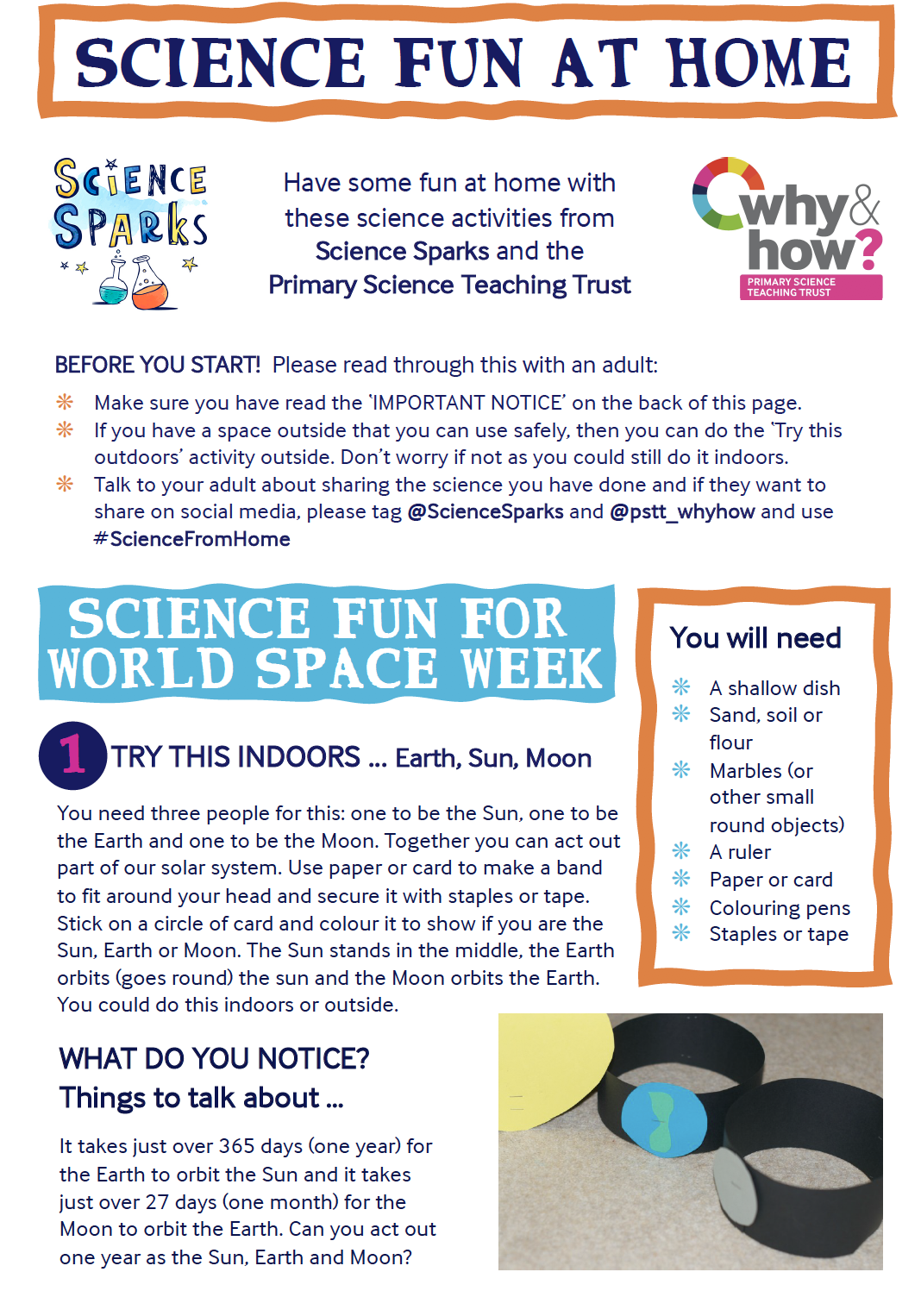 Easy Space Science Experiments for Kids Easy Space Science Experiments