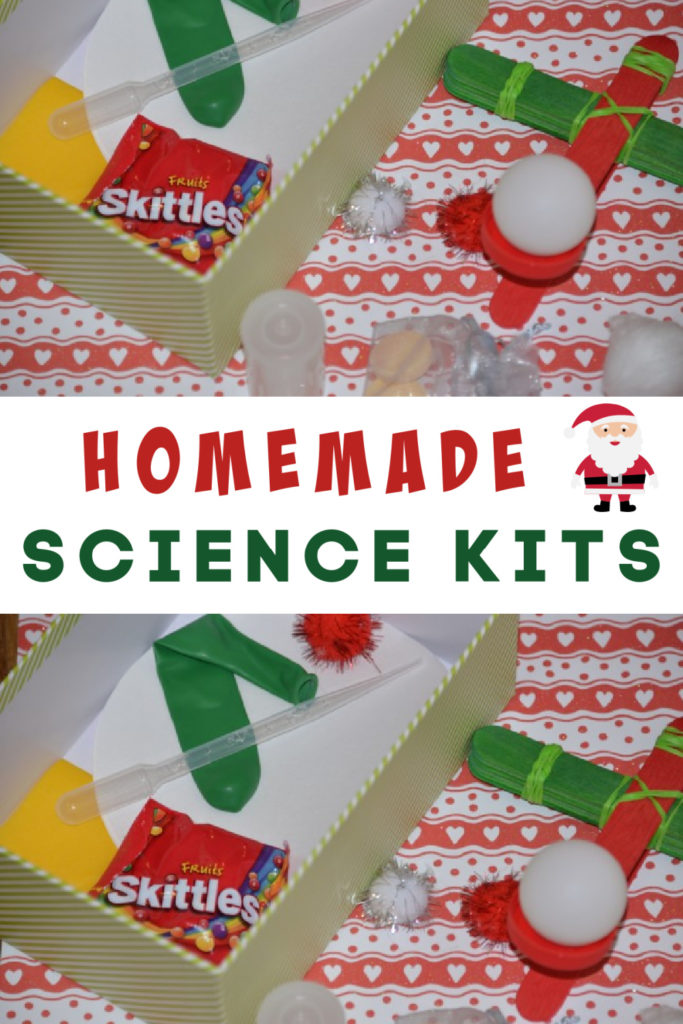 easy homemade science kit. These would make a brilliant Christmas or birthday science gift for a curious child #sciencekits #Christmas #scienceforkids