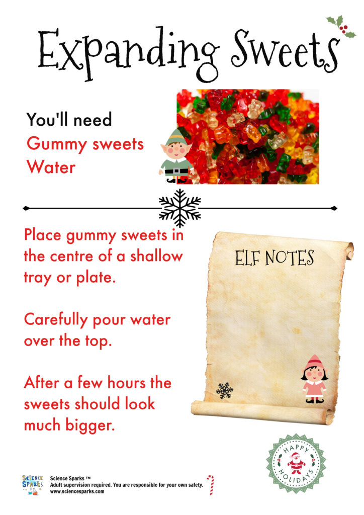 Expanding Sweets elf on the shelf activity