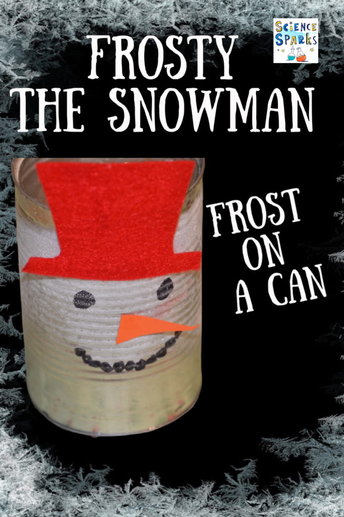 A can with frost on the outside for a frosty science experiment