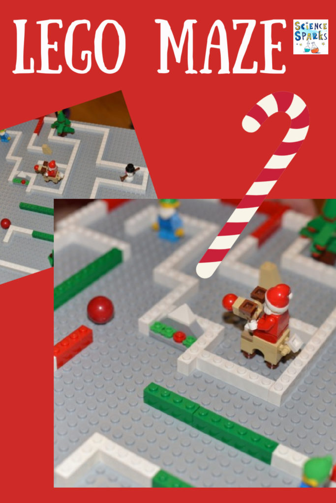 Christmas LEGO maze - make a Christmassy maze using LEGO! #ChristmasScience #Scienceforkids #Christmaslego #Christmasactivitites